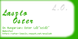 laszlo oster business card